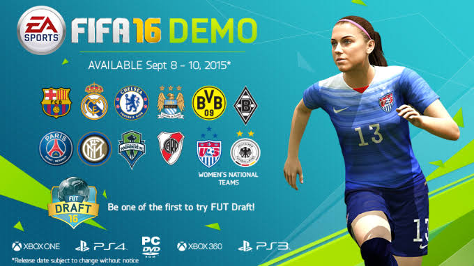 FIFA 16 Demo Set For September 2nd Release With US Women’s Championship Team